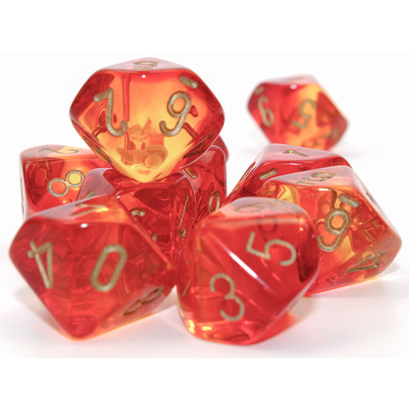 26268 D10 Gemini Translucent Red-Yellow/Gold
