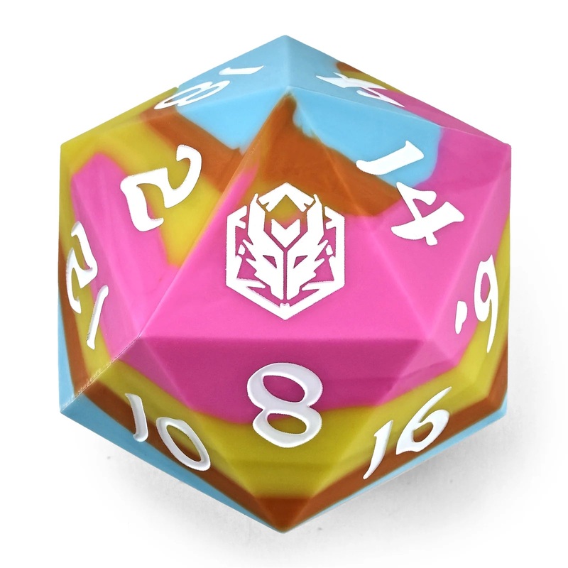 55mm Chonk Rubber Silicon D20 - Radiant Whispers