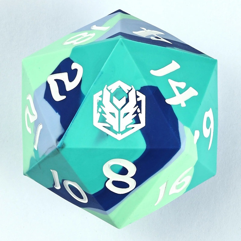 55mm Chonk Rubber Silicon D20 - The Ice Ball