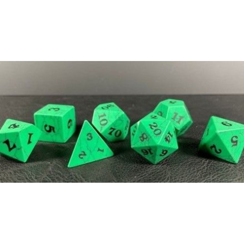 7 set Green Cracked Stone