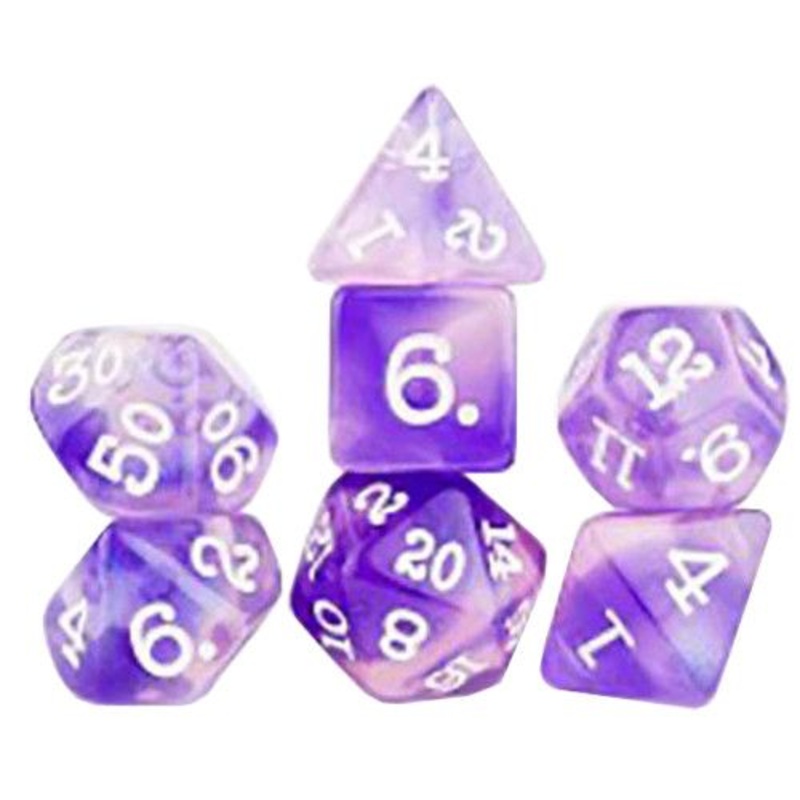 7-Set Purple Glaze Dice