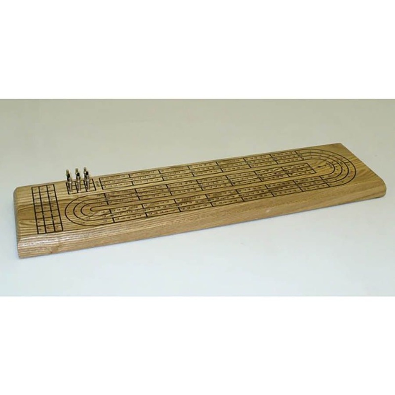 Cribbage Board: 3-Player Oak