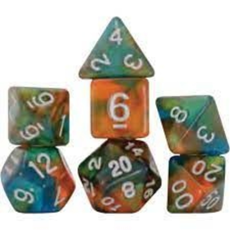 Sirius Dice 7ct Polyhedral Dice Set - Persimmon Punch