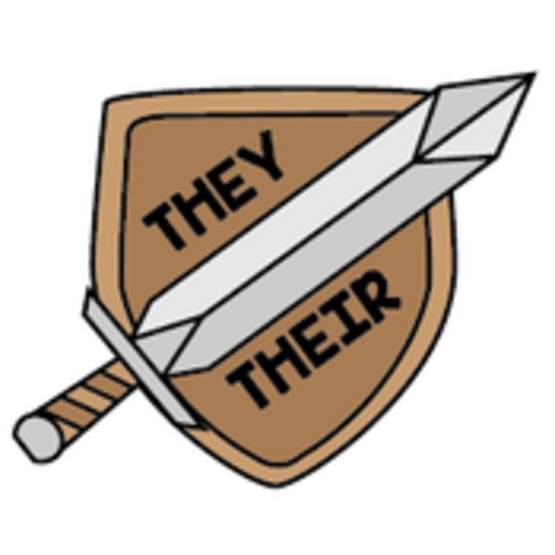 Sword & Shield Pronoun Pins: They/Their