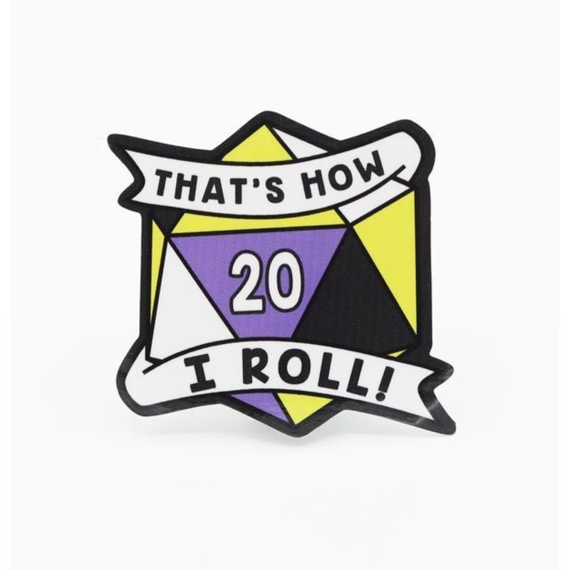 That's How I Roll Nonbinary Pride Sticker