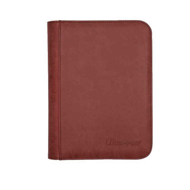 Ultra Pro Binder Zippered 4 Pocket PRO Premium Suede Ruby (15425)