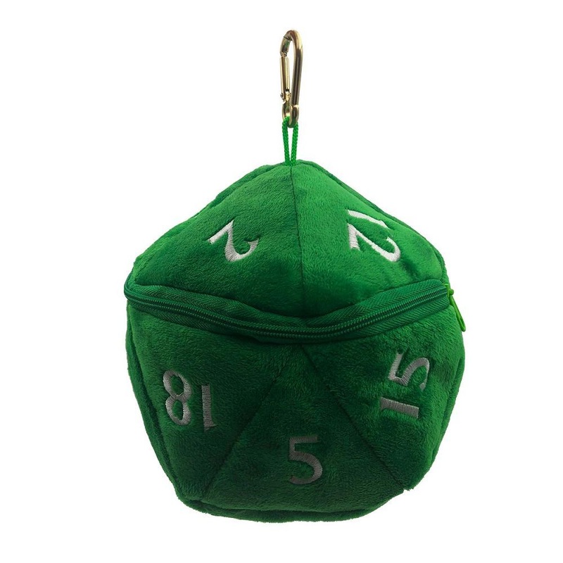 Ultra Pro Dice Bag Plush D20 - Green/White (15758)