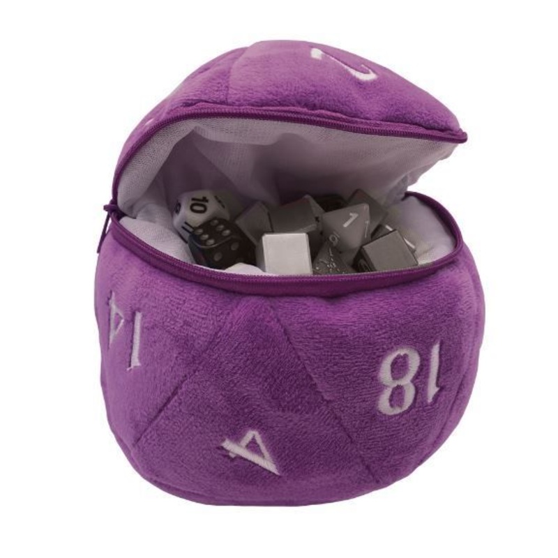 Ultra Pro Dice Bag Plush D20 - Purple/White (15679)