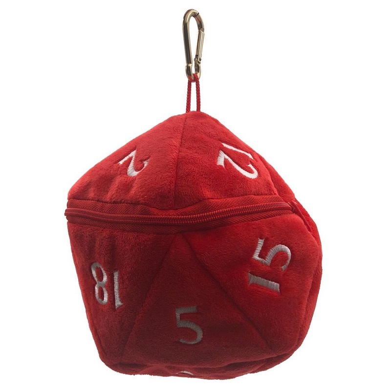 Ultra Pro Dice Bag Plush D20 - Red/White (15757)