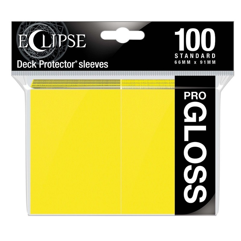 Ultra Pro Eclipse 100ct Standard Size Card Sleeves Gloss Lemon Yellow (15608)