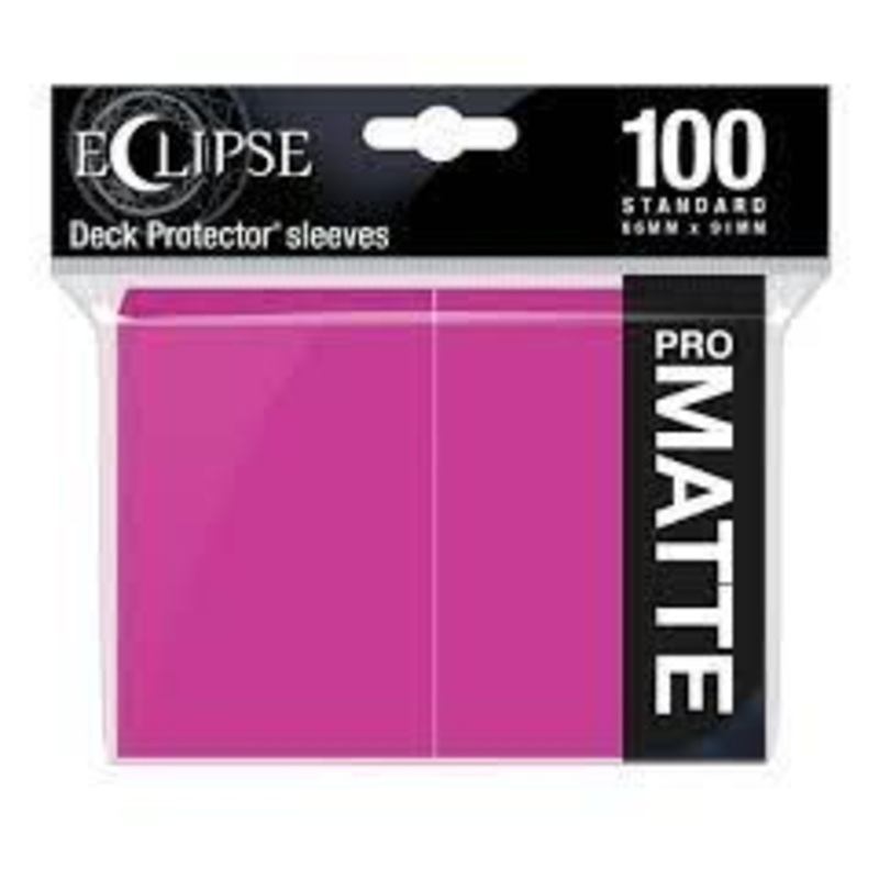 Ultra Pro Eclipse 100ct Standard Size Card Sleeves Matte Hot Pink (15621)