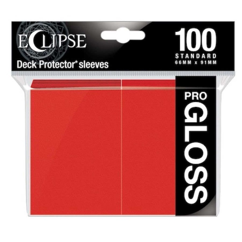 Ultra Pro Standard Card Game Sleeves 100ct Eclipse Gloss Red (15604)