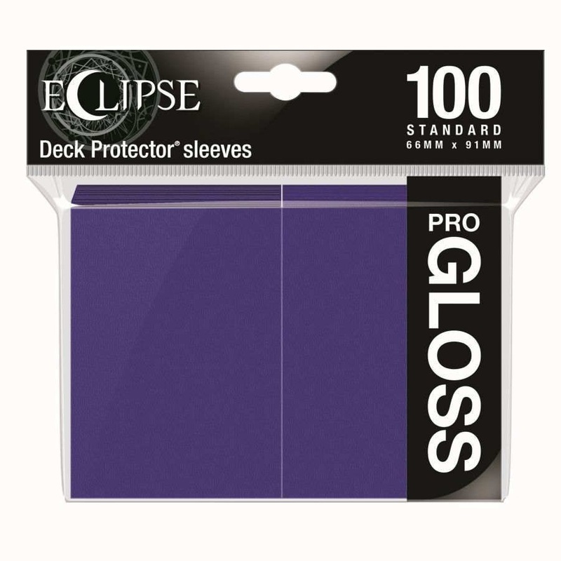 Ultra Pro Standard Card Game Sleeves 100ct Eclipse Gloss Royal Purple (15610)