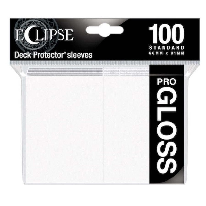 Ultra Pro Standard Card Game Sleeves 100ct Eclipse Gloss White (15600)