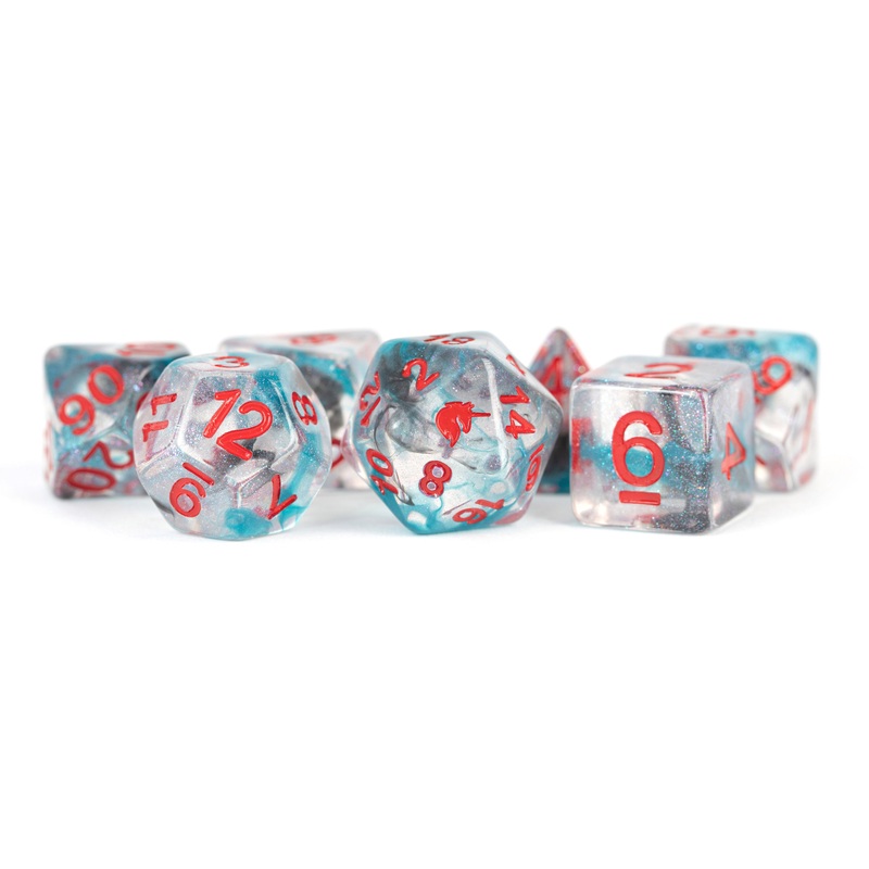Unicorn: 16mm Resin Poly Dice Set - Battle Wounds (7)