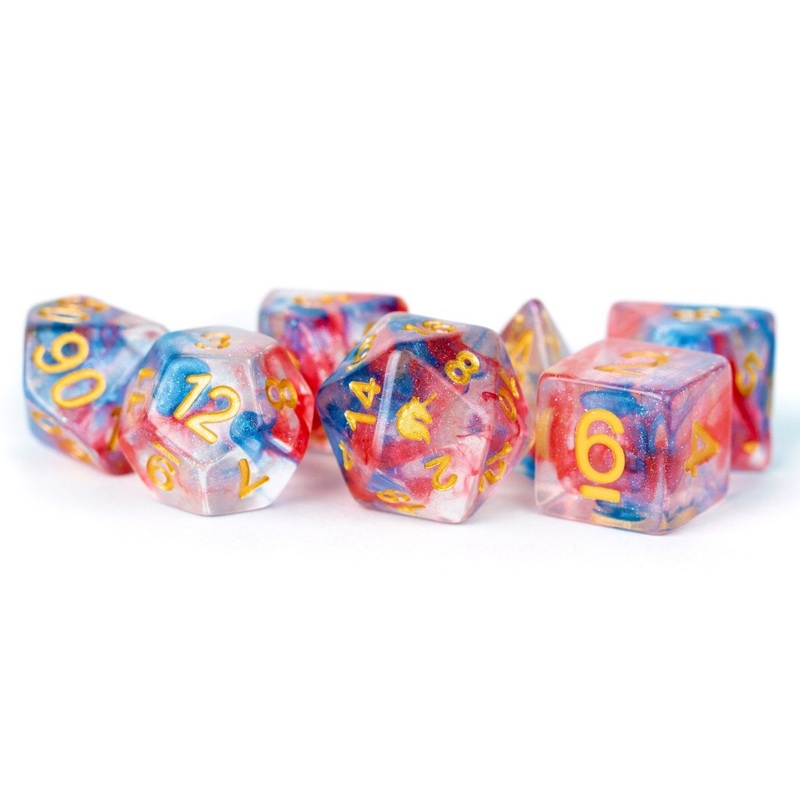 Unicorn: 16mm Resin Poly Dice Set - Cosmic Carnival (7)