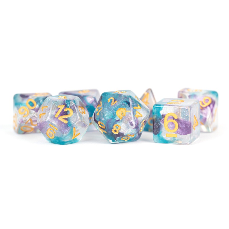 Unicorn: 16mm Resin Poly Dice Set - Fancy Fae (7)