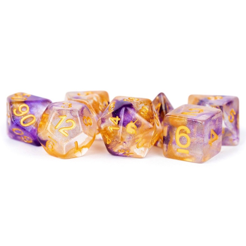 Unicorn: 16mm Resin Poly Dice Set - Royal Sunset (7)