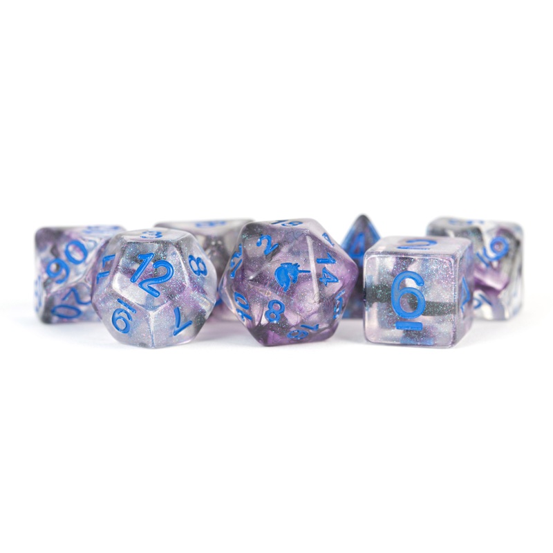 Unicorn: 16mm Resin Poly Dice Set - Stellar Storm (7)