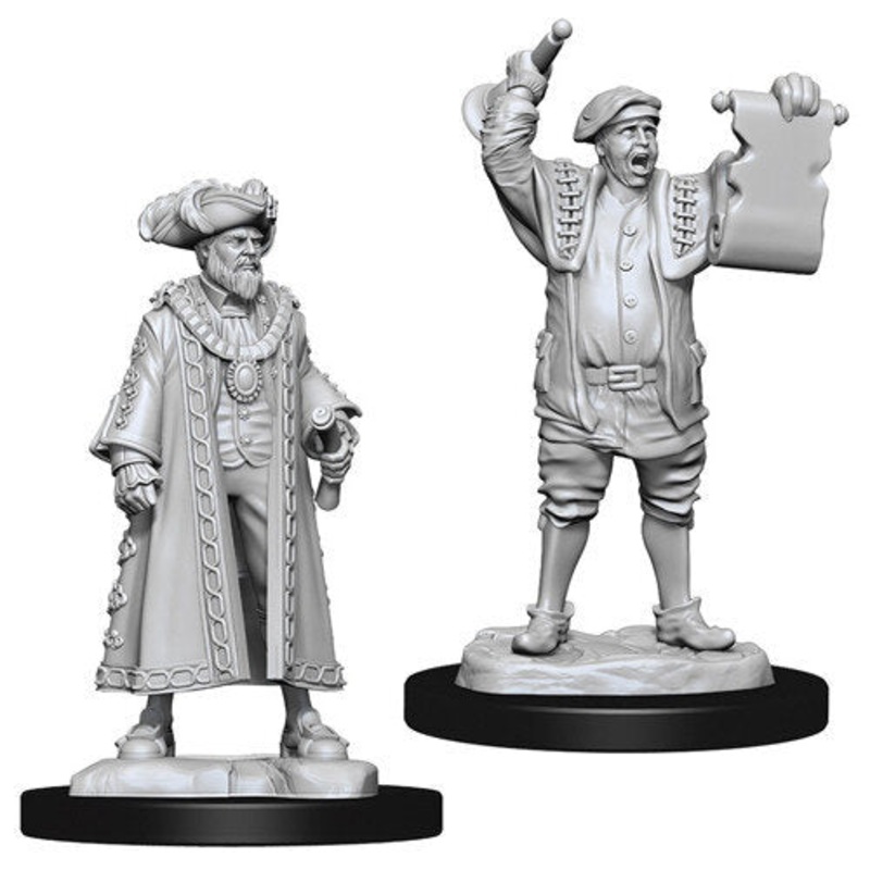 Wizkids: Deep Cuts Unpainted Miniatures - Mayor & Town Crier