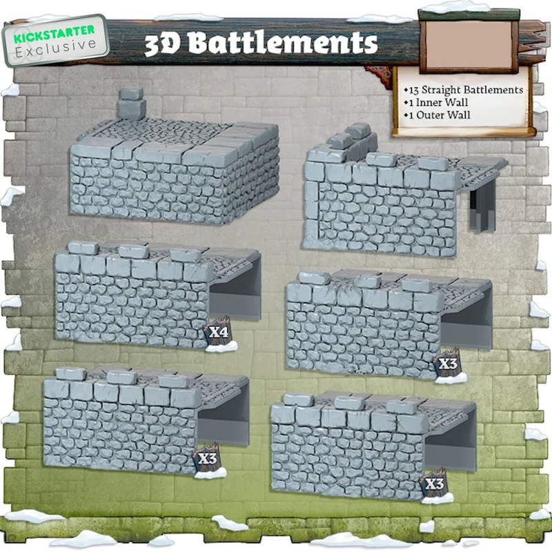 Zombicide:  White Death - 3D Battlements